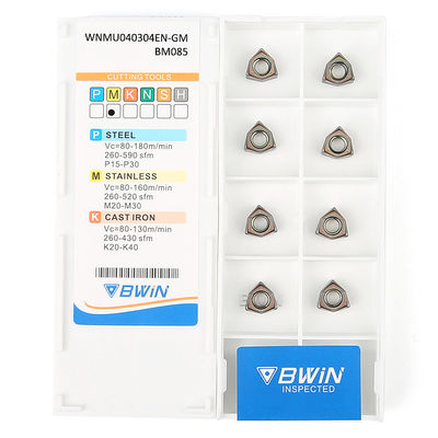 WNMU 040304の製粉の炭化物はWNMU040304EN-GMの多彩なコーティングの切削工具を挿入する